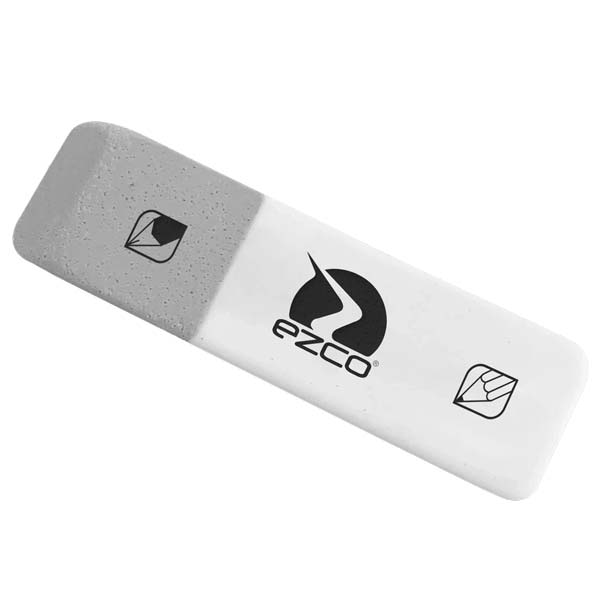 Goma para borrar EZCO Caucho gris y blanca