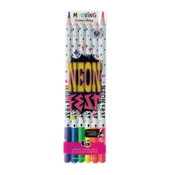 Lápices de Color Largos X 6 - NEON