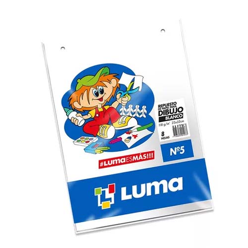 Repuesto Luma P/dibujo N°5 Blanco x8 hjs