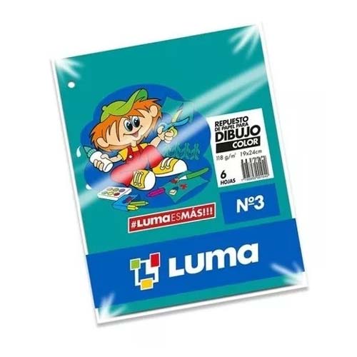 Repuesto Luma P/dibujo N°5 x6 hjs colores surtidos