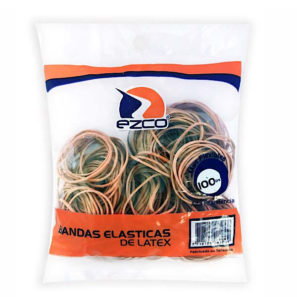 BANDAS ELASTICA EZCO 38 MM BOLSA 100 GRAMOS